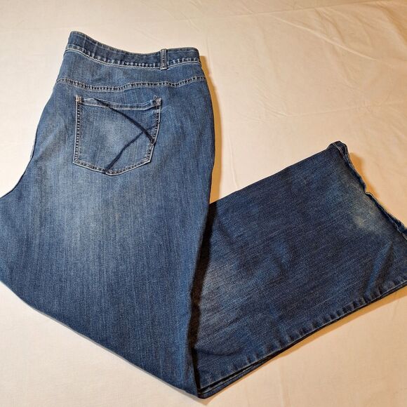 Lane Bryant Medium Acid Wash Tighter Tummy Technology Bootcut Jeans Size 28 - Picture 11 of 12